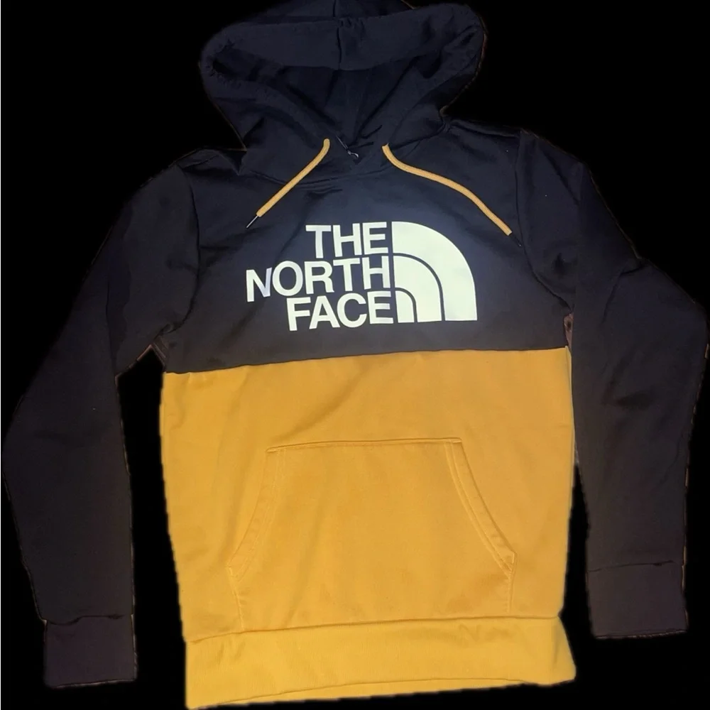 The North Face Men's Black and Orange Hoodie‎